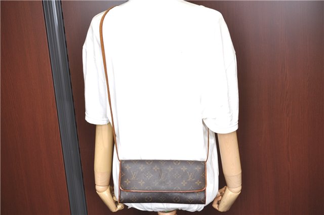 Authentic Louis Vuitton Monogram Pochette Twin GM Shoulder Bag M51852 LV J1818