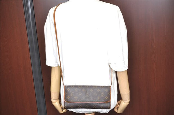 Authentic Louis Vuitton Monogram Pochette Twin GM Shoulder Bag M51852 LV J1818