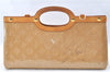 Authentic Louis Vuitton Vernis Roxbury Drive 2Way Hand Bag Beige M91372 LV J1822