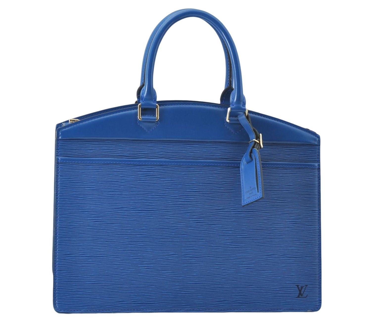 Authentic Louis Vuitton Epi Riviera Hand Bag Blue M48185 LV J1824