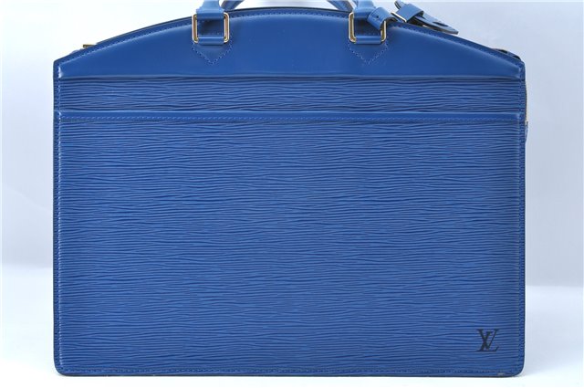 Authentic Louis Vuitton Epi Riviera Hand Bag Blue M48185 LV J1824