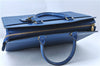 Authentic Louis Vuitton Epi Riviera Hand Bag Blue M48185 LV J1824