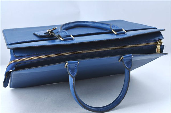 Authentic Louis Vuitton Epi Riviera Hand Bag Blue M48185 LV J1824
