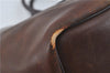 Authentic HERMES Garden Party MM Shoulder Tote Bag Leather Brown J1829