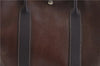 Authentic HERMES Garden Party MM Shoulder Tote Bag Leather Brown J1829