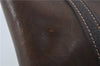 Authentic HERMES Garden Party MM Shoulder Tote Bag Leather Brown J1829