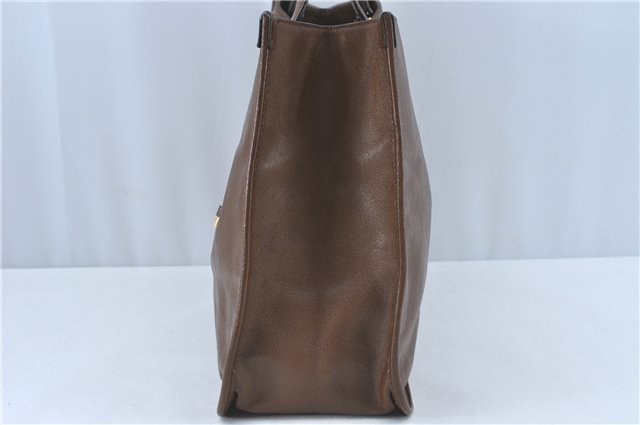 Authentic GUCCI Horsebit Shoulder Tote Bag Leather 623694 Brown J1832