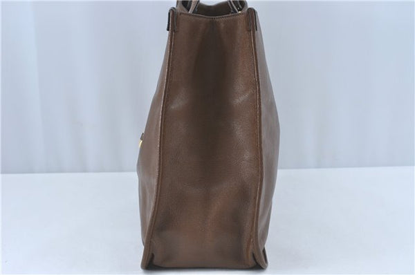 Authentic GUCCI Horsebit Shoulder Tote Bag Leather 623694 Brown J1832