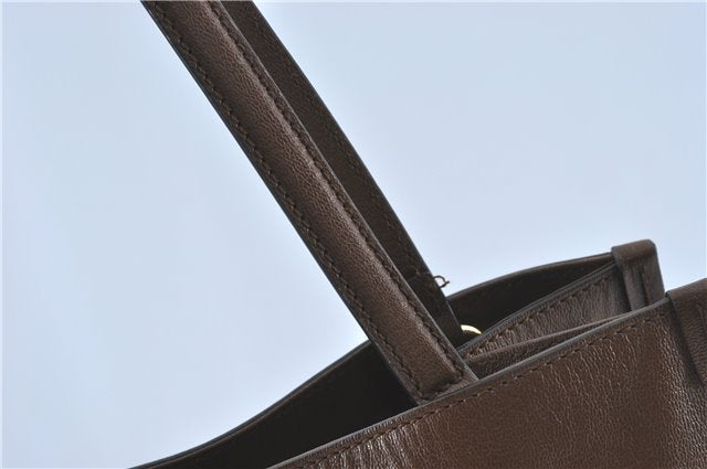 Authentic GUCCI Horsebit Shoulder Tote Bag Leather 623694 Brown J1832