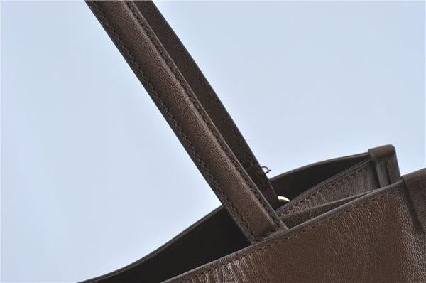 Authentic GUCCI Horsebit Shoulder Tote Bag Leather 623694 Brown J1832