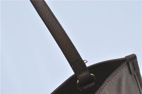 Authentic GUCCI Horsebit Shoulder Tote Bag Leather 623694 Brown J1832