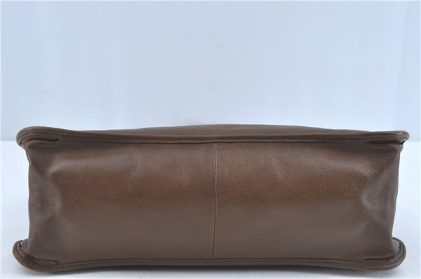 Authentic GUCCI Horsebit Shoulder Tote Bag Leather 623694 Brown J1832