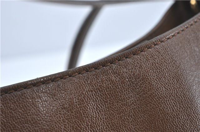 Authentic GUCCI Horsebit Shoulder Tote Bag Leather 623694 Brown J1832