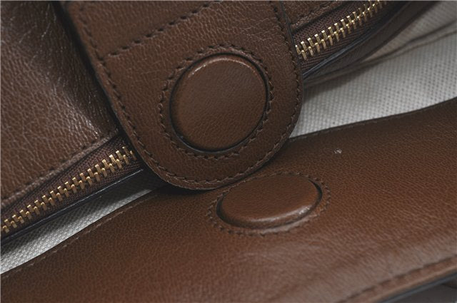 Authentic GUCCI Horsebit Shoulder Tote Bag Leather 623694 Brown J1832