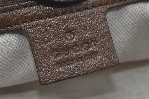 Authentic GUCCI Horsebit Shoulder Tote Bag Leather 623694 Brown J1832