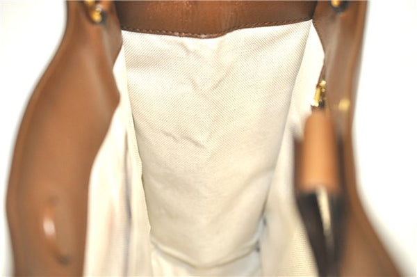 Authentic GUCCI Horsebit Shoulder Tote Bag Leather 623694 Brown J1832