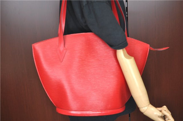 Auth Louis Vuitton Epi Saint Jacques Shopping Shoulder Bag Red M52267 LV J1835