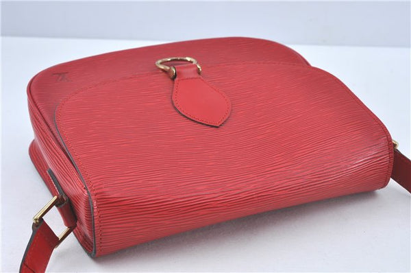 Auth Louis Vuitton Epi Saint Cloud GM Shoulder Cross Bag Red M52197 LV J1836
