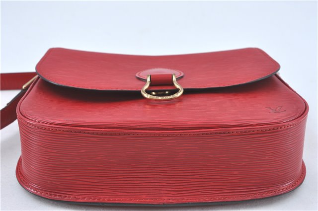 Auth Louis Vuitton Epi Saint Cloud GM Shoulder Cross Bag Red M52197 LV J1836