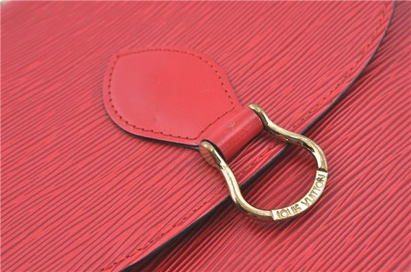 Auth Louis Vuitton Epi Saint Cloud GM Shoulder Cross Bag Red M52197 LV J1836