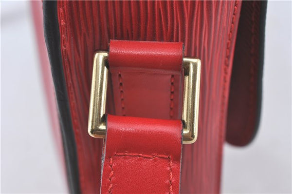 Auth Louis Vuitton Epi Saint Cloud GM Shoulder Cross Bag Red M52197 LV J1836