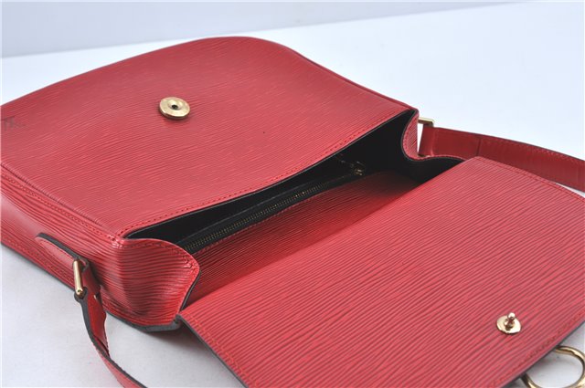 Auth Louis Vuitton Epi Saint Cloud GM Shoulder Cross Bag Red M52197 LV J1836