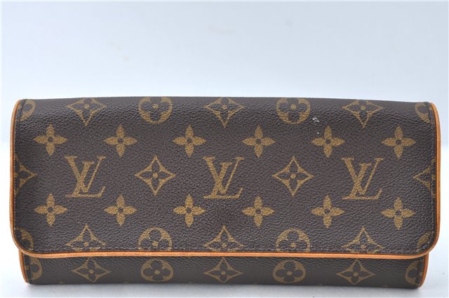 Authentic Louis Vuitton Monogram Pochette Twin GM Shoulder Bag M51852 LV J1837