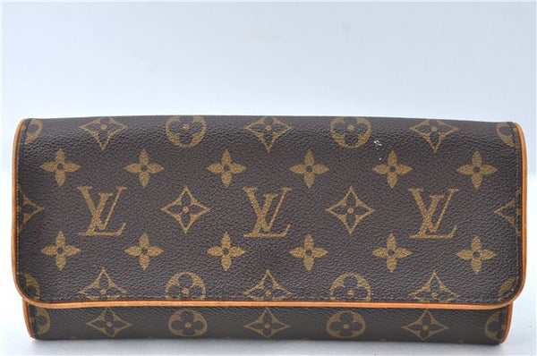 Authentic Louis Vuitton Monogram Pochette Twin GM Shoulder Bag M51852 LV J1837