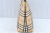 Authentic BURBERRY Vintage Nova Check Tote Shoulder Bag PVC Leather Beige J1838
