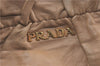 Authentic PRADA Leather Nappa Ribbon Shoulder Tote Bag Purse Beige J1843