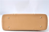 Authentic BURBERRY Vintage Leather Hand Bag Purse Beige J1846