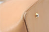 Authentic BURBERRY Vintage Leather Hand Bag Purse Beige J1846