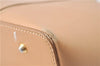 Authentic BURBERRY Vintage Leather Hand Bag Purse Beige J1846