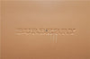 Authentic BURBERRY Vintage Leather Hand Bag Purse Beige J1846
