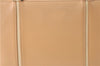 Authentic BURBERRY Vintage Leather Hand Bag Purse Beige J1846
