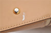 Authentic BURBERRY Vintage Leather Hand Bag Purse Beige J1846