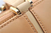 Authentic BURBERRY Vintage Leather Hand Bag Purse Beige J1846