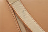 Authentic BURBERRY Vintage Leather Hand Bag Purse Beige J1846
