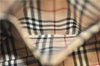 Authentic BURBERRY Vintage Leather Hand Bag Purse Beige J1846