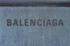 Auth BALENCIAGA Vintage Shoulder Cross Body Bag Purse Denim Leather Blue J1848