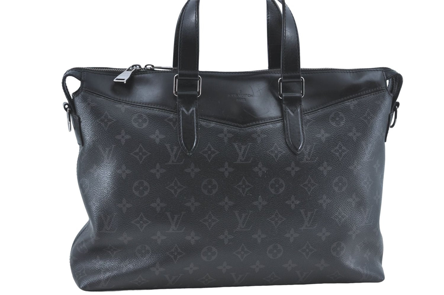 Auth Louis Vuitton Monogram Eclipse Briefcase Explorer Black M40566 LV J1849