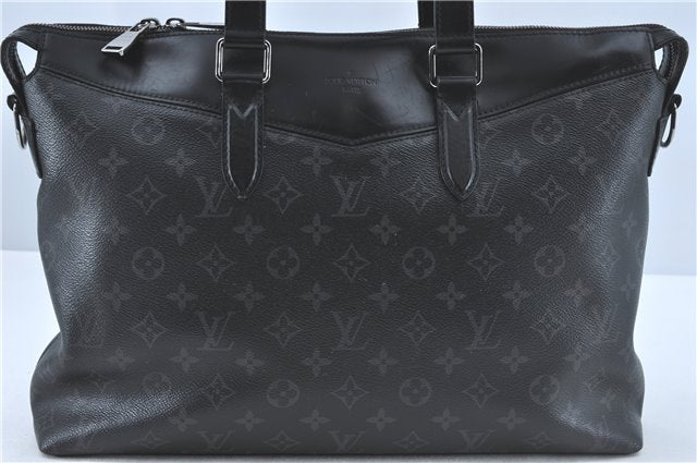Auth Louis Vuitton Monogram Eclipse Briefcase Explorer Black M40566 LV J1849