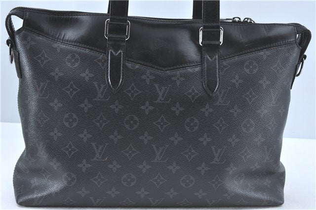Auth Louis Vuitton Monogram Eclipse Briefcase Explorer Black M40566 LV J1849