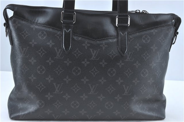 Auth Louis Vuitton Monogram Eclipse Briefcase Explorer Black M40566 LV J1849