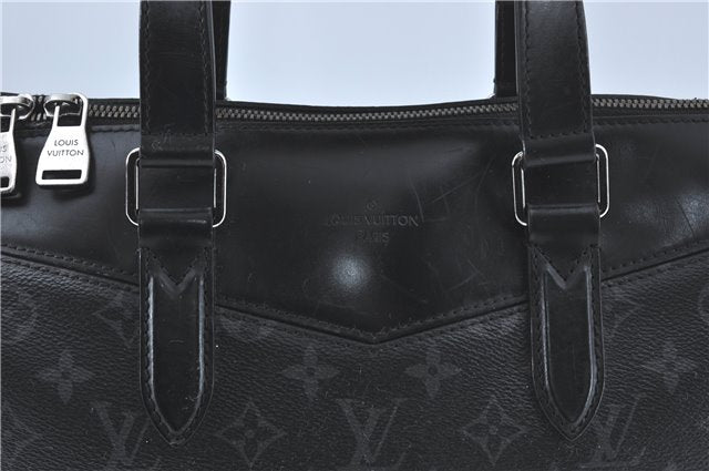 Auth Louis Vuitton Monogram Eclipse Briefcase Explorer Black M40566 LV J1849