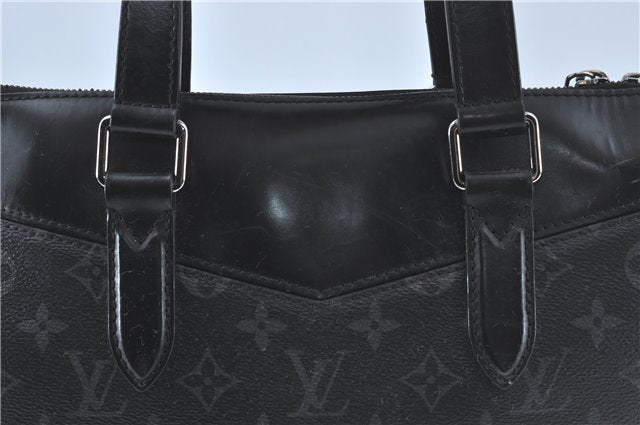 Auth Louis Vuitton Monogram Eclipse Briefcase Explorer Black M40566 LV J1849