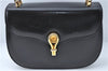 Authentic GUCCI Hand Bag Purse Leather Black J1850