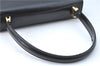 Authentic GUCCI Hand Bag Purse Leather Black J1850