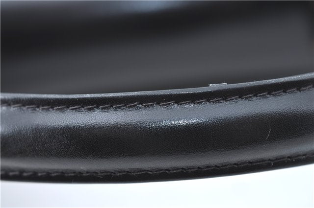 Authentic GUCCI Hand Bag Purse Leather Black J1850