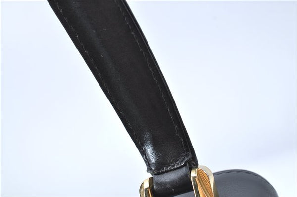 Authentic GUCCI Hand Bag Purse Leather Black J1850